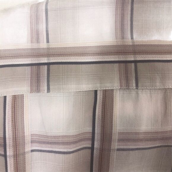 Ben Sherman Long Sleeve Brown Plaid Collared Shirt - Picture 4 of 4